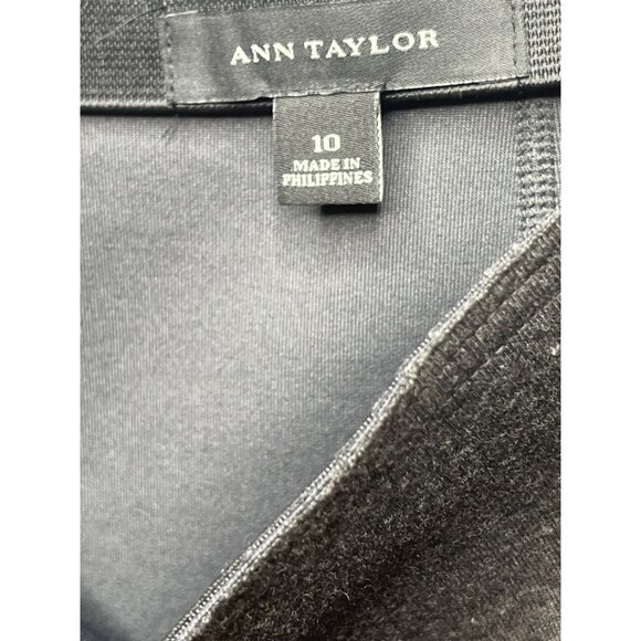 Ann Taylor Gray Mini Skirt Womens 10 Flare Skater Work Casual Stretch - Picture 3 of 7